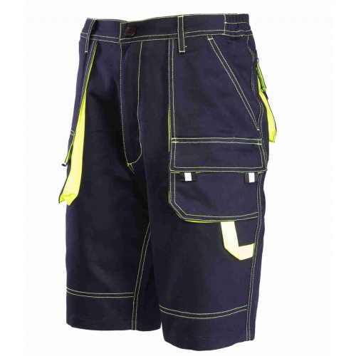 BRIXTON SPARK SPODNIE KRÓTKIE GRANAT ŻÓŁTY 100% BAWEŁNA